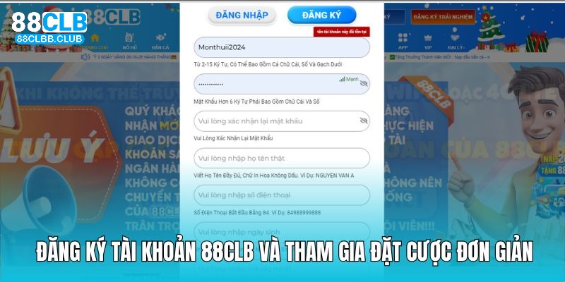 Đăng ký và trải nghiệm cá cược với các bước đơn giản